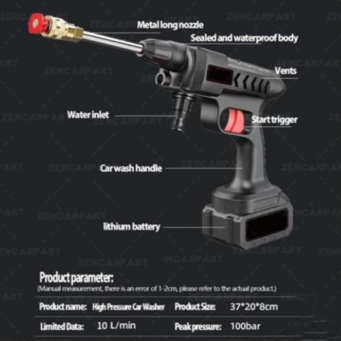 Alat Cuci Mobil Dan Motor Cordless Jet Clean Pembersih Mobil & Motor