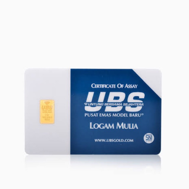 logam mulia UBS 1 gram kemasan baru barcode