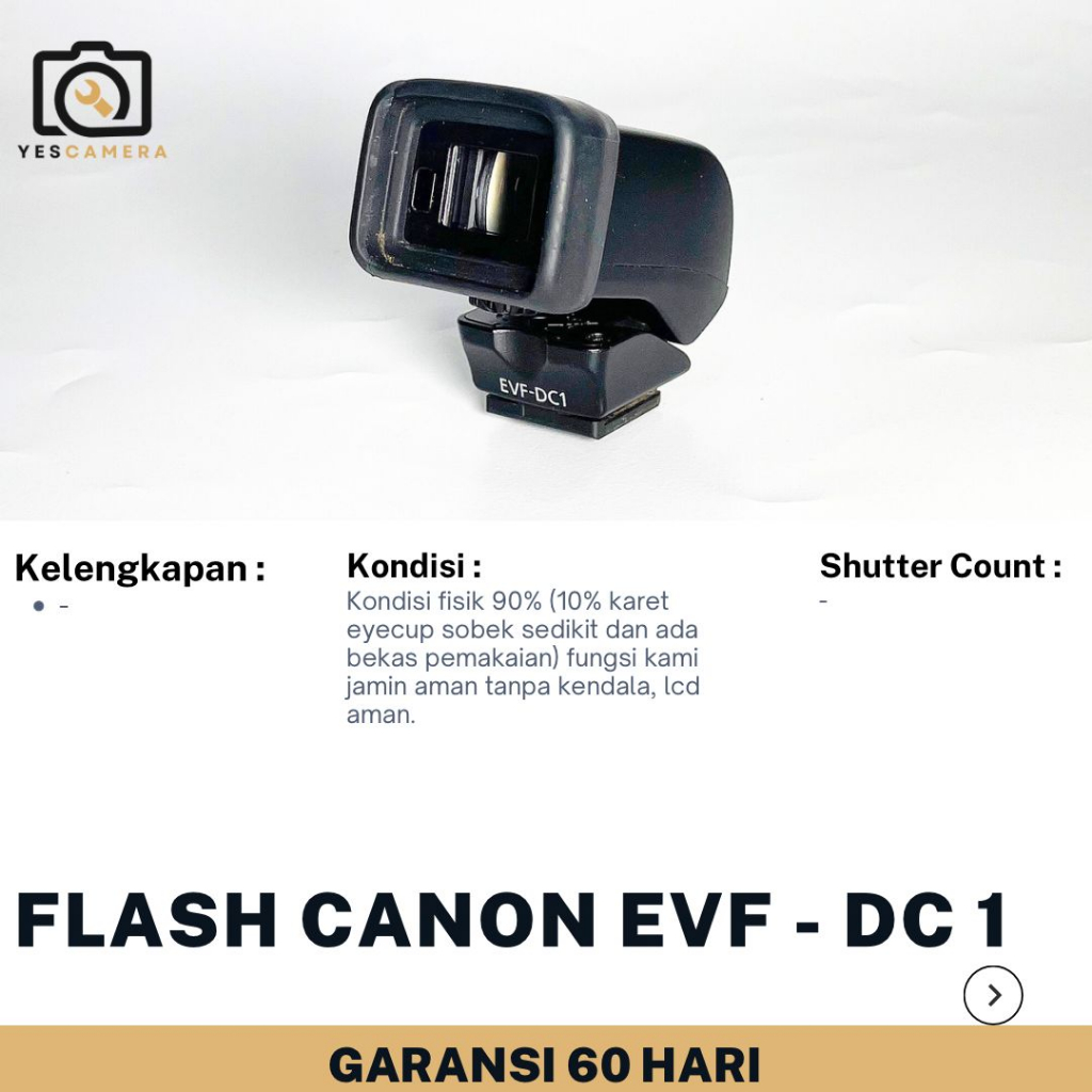 VIEWFINDER CANON EVF-DC1 For Mirrorless Bergaransi 2bulan M3 M6 Powershoot GX1 mark 2