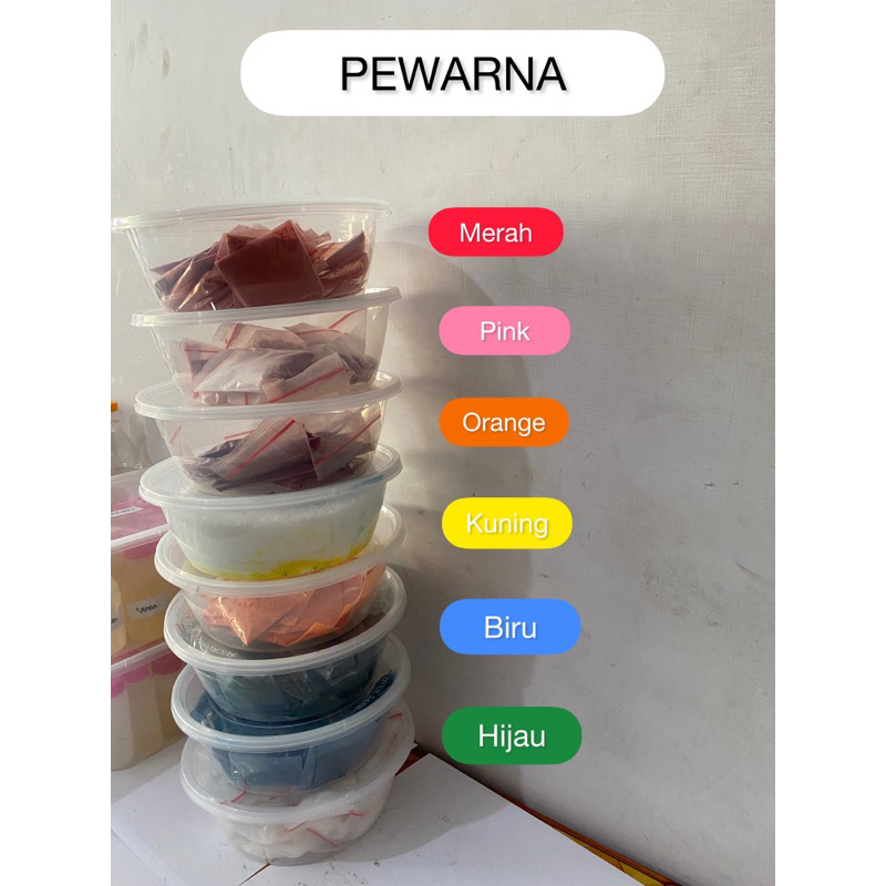 

PEWARNA MAKANAN / PEWARNA PADA BAHAN SABUN / BAHAN KIMIA / HARGA GROSIR / OPEN RESELLER
