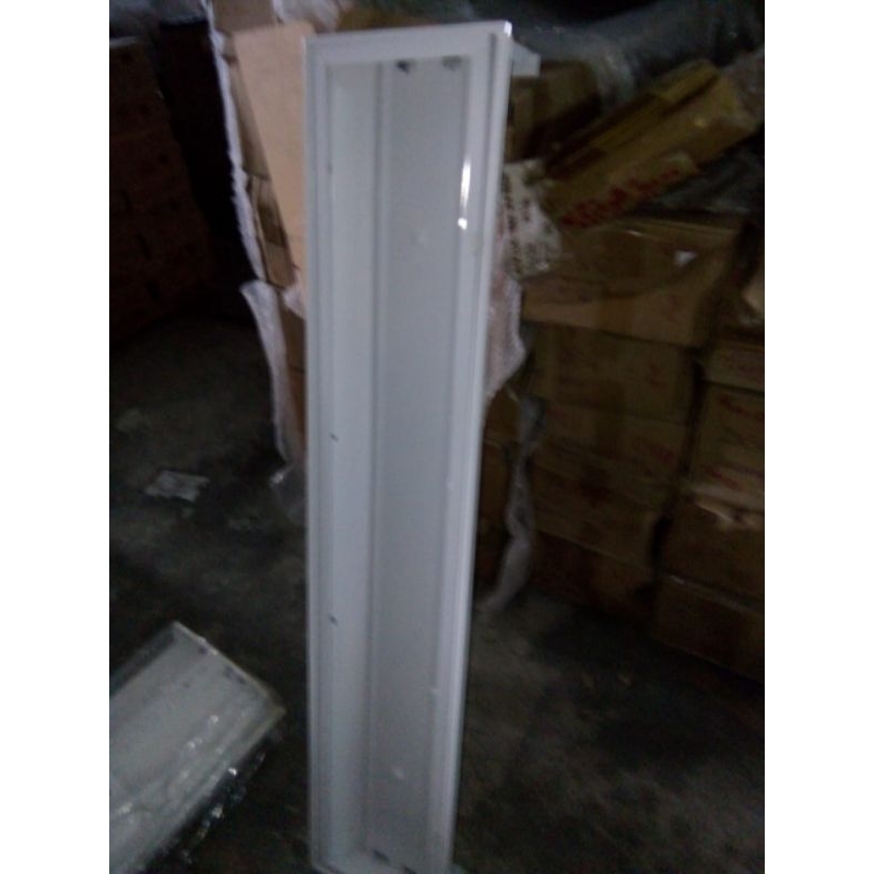 kap lampu TKI Acrylic bening 2x36 fitting dan kabel