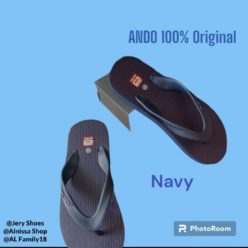 Sandal Jepit Ando Hawai Basic Navy / Biru dongker
