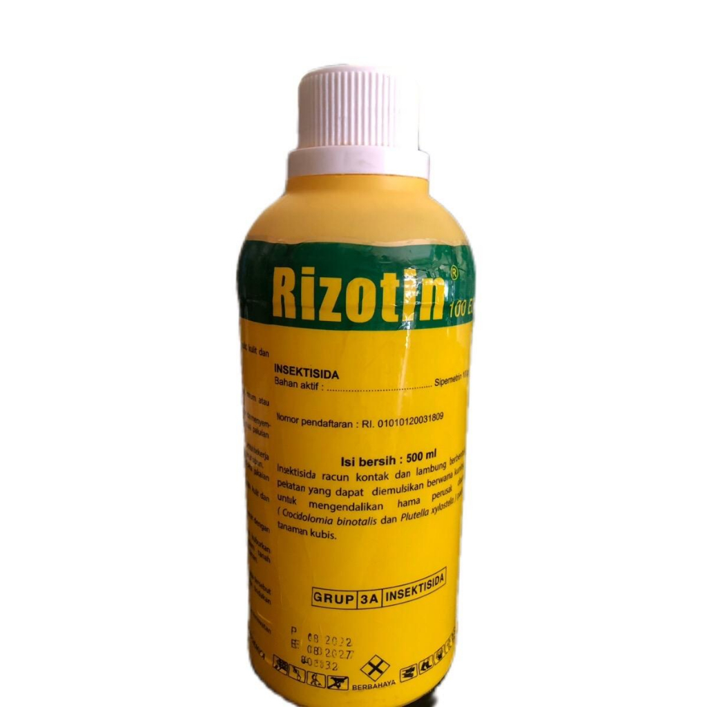 insektisida rizotin 500/250/100ml pengendali hama lalat buah dan ulat ulatan