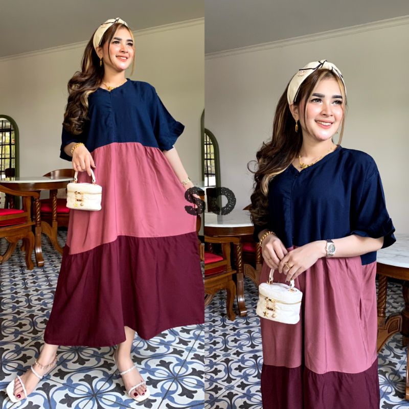 LISA DRESS - DASTER RAYON JUMBO POLOS SUSUN