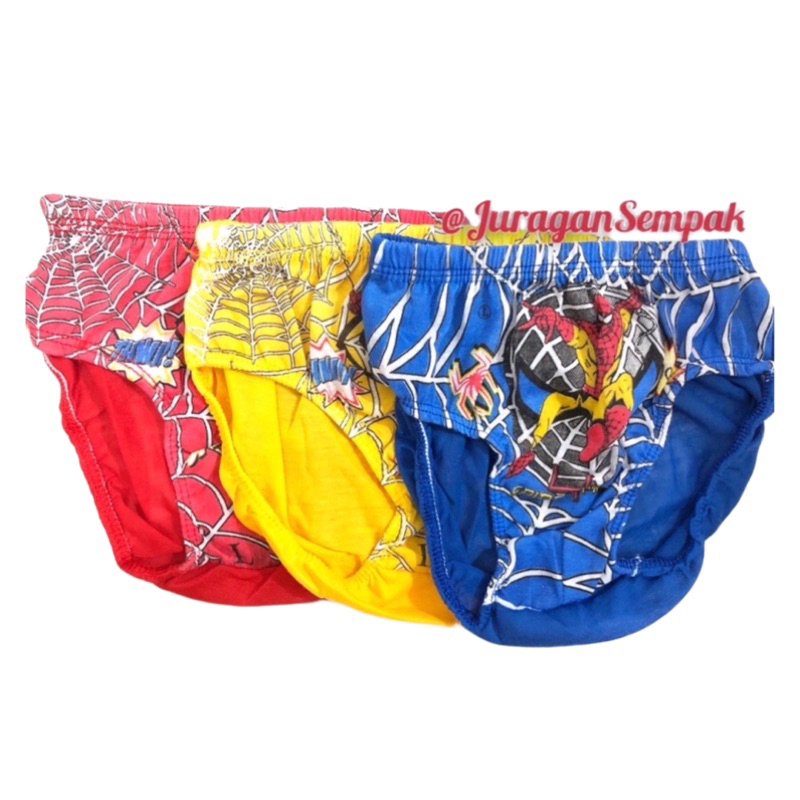 (isi 3pcs) Cd anak cowok spiderman / celana dalam anak anak / cd anak balita