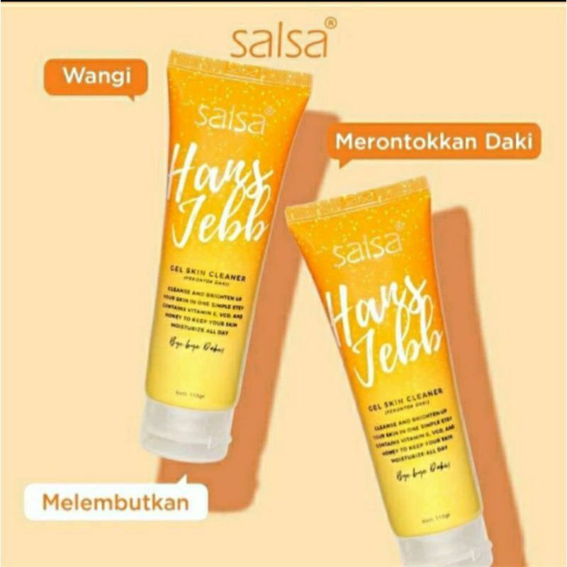 SALSA HANS JEB / Gel skin cleaner Indonesia / perontok daki / lulur tanpa bilas 110gram Eksfoliasi w