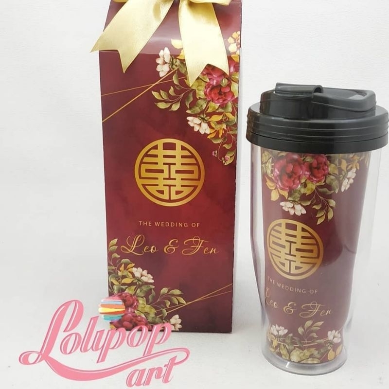 Souvenir Tumbler Insert Paper + Softbox Custom
