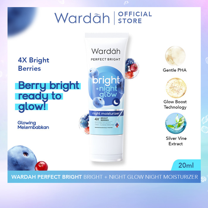 Wardah Perfect Bright  Night Moisturizer 20ml - Cream Malam