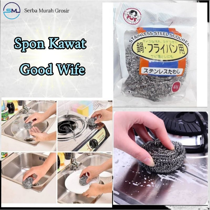 Sabut Besi/Sikat Panci kawat/Sikat serabut/Spon kawat Good Wife