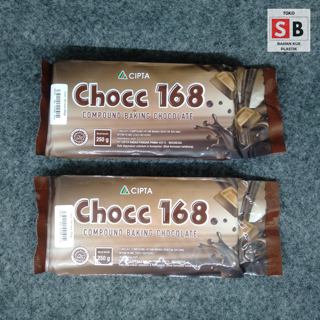 

CHOCC 168 BLOK 250GR/ COKLAT BATANG 250GR