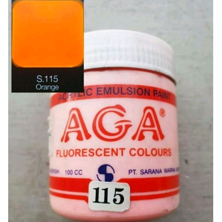 

✨Cat dekorasi/poster Aga 100 cc fluorescent colour warna orange S115