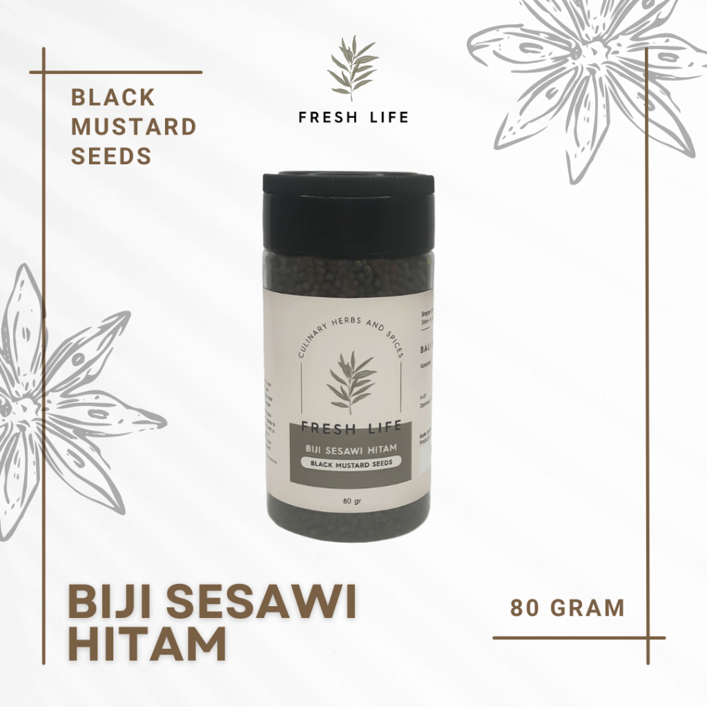 

Biji Sesawi Hitam (Black Mustard Seeds) Fresh Life 80 gram