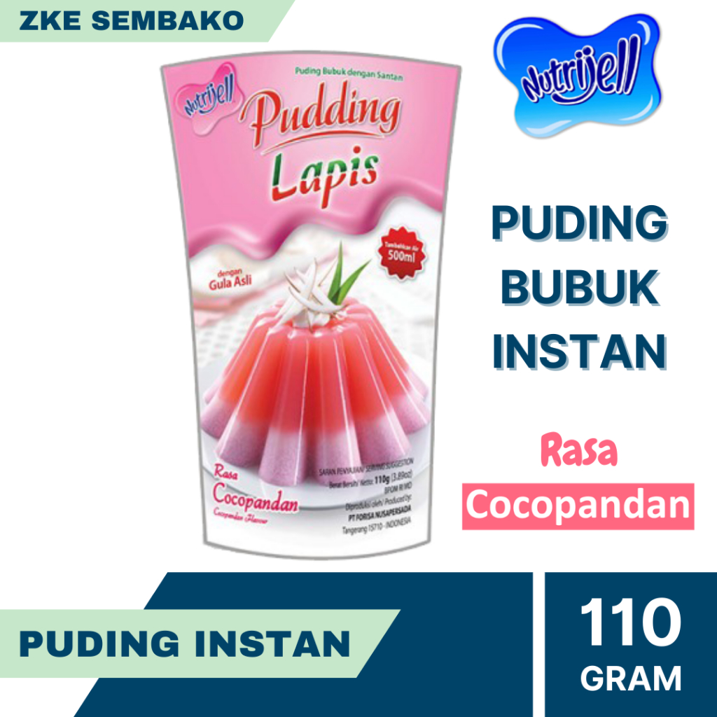 

Nutrijell Pudding Lapis Rasa Cocopandan 110gr