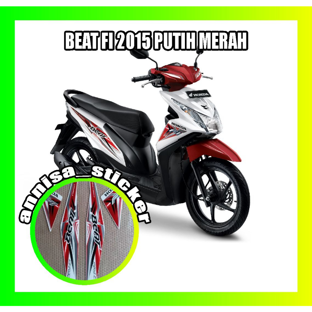 striping lis beat fi 2015 putih merah