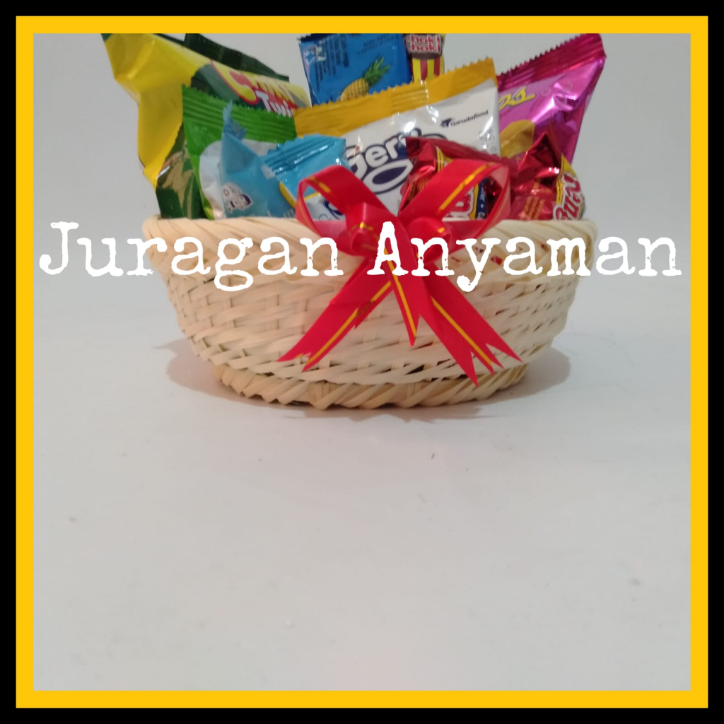 Keranjang Aneka Permen - Tempat Boneka Wisuda - Kerajinan Bambu Unik - Souvenir Pernikahan - Keranja