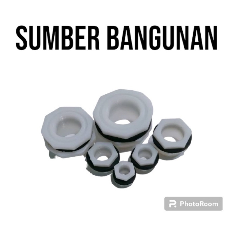 Mur Toren / Fitting Overflow Dutch Bucket System Hidroponik Ukuran 1/2inch 3/4inch 1inch 1.1/4inch 1