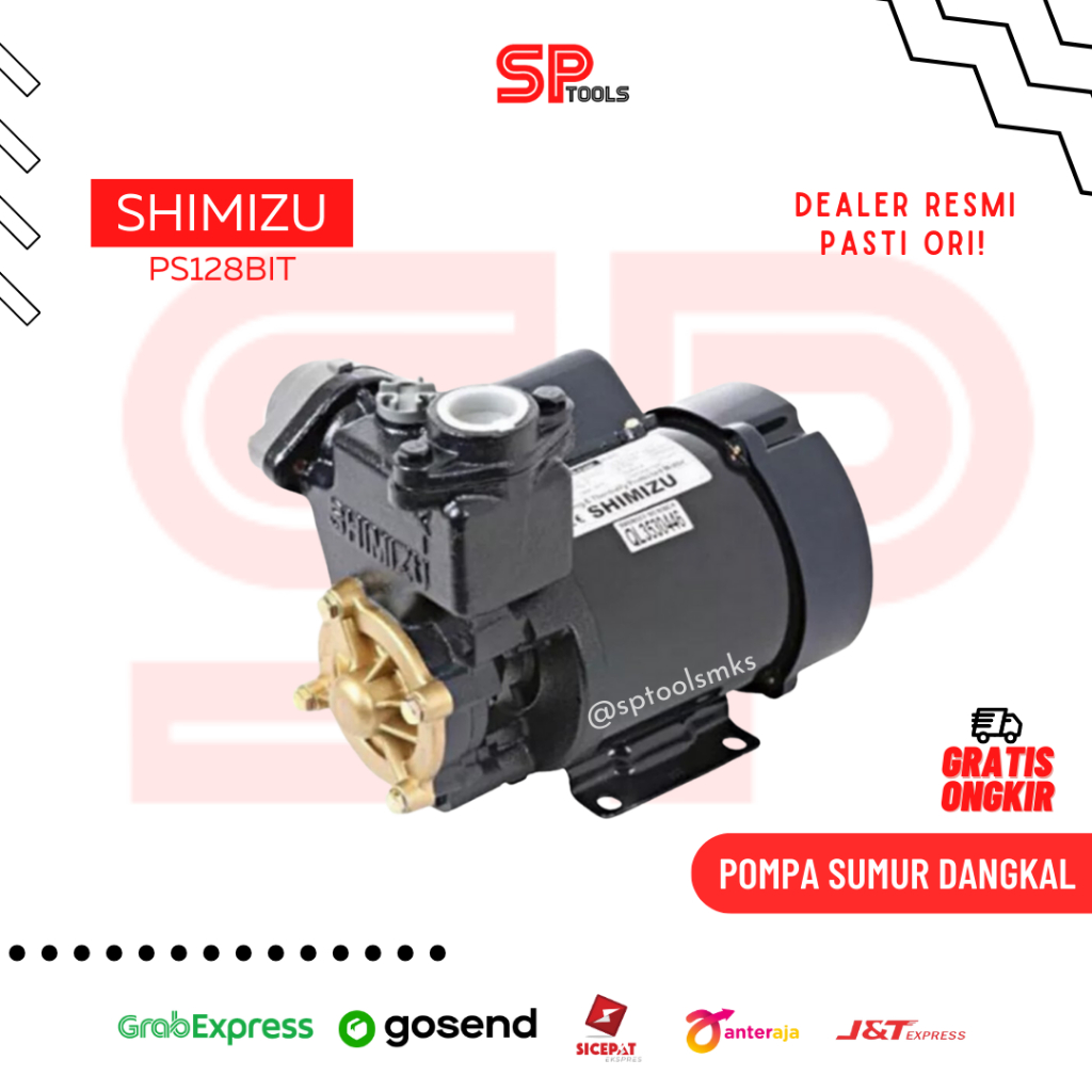MESIN POMPA AIR SHIMIZU SHIMITZU NON AUTO NON OTOMATIS SHIMIZU PS-128BIT PS128BIT PS128 BIT PS 128BI