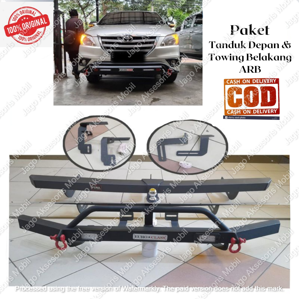 Towing Tanduk Depan Belakang ARB Bar Besi Pelindung bemper Innova 2004-2015