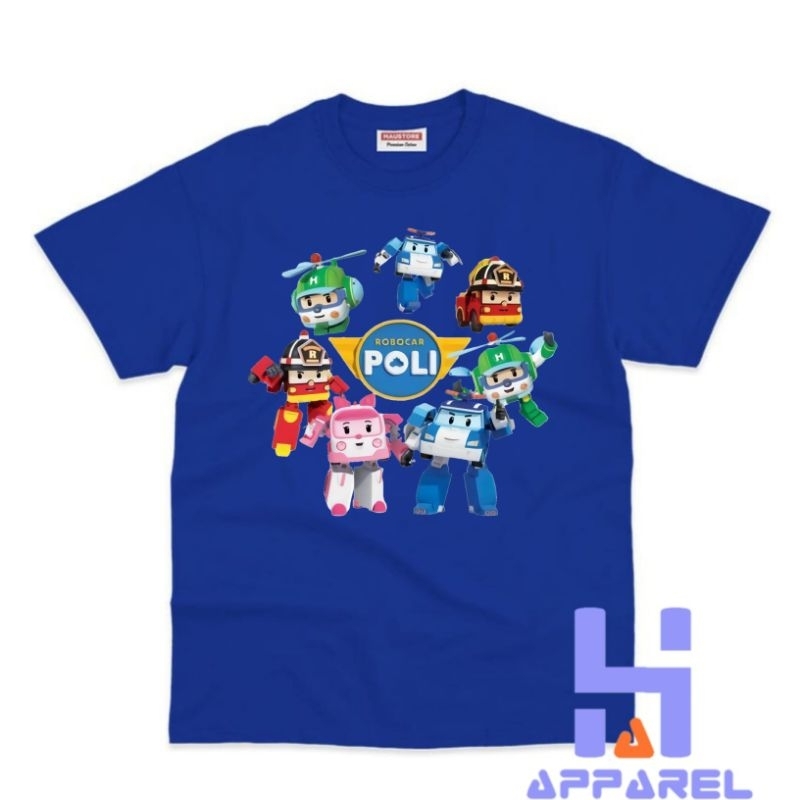BAJU ANAK KAOS ANAK ROBOCAR POLI