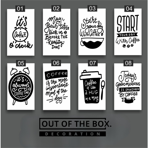 QuotesForYou - Hiasan Dinding Quotes Kopi Putih Motivasi Poster Kayu Pajangan Rumah Aesthetic Cafe W