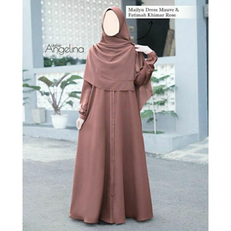 NEW TANPA TAG**MAILYN DRESS MAUVE SIZE L ATELIER ANGELINA