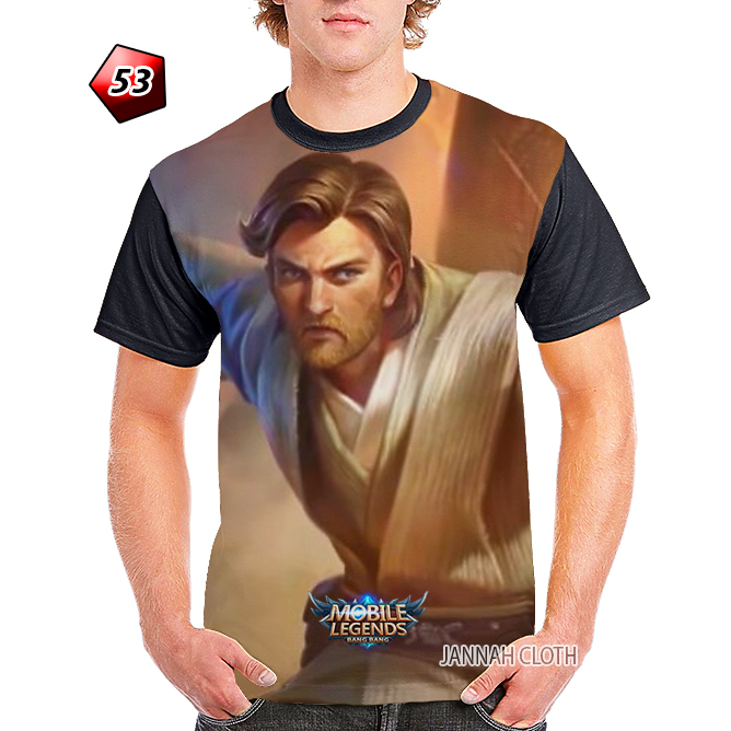 Kaos Game Mobile Legend Hero Alucard Starwars Obi Wan Kenobi Kode ML53 Printing