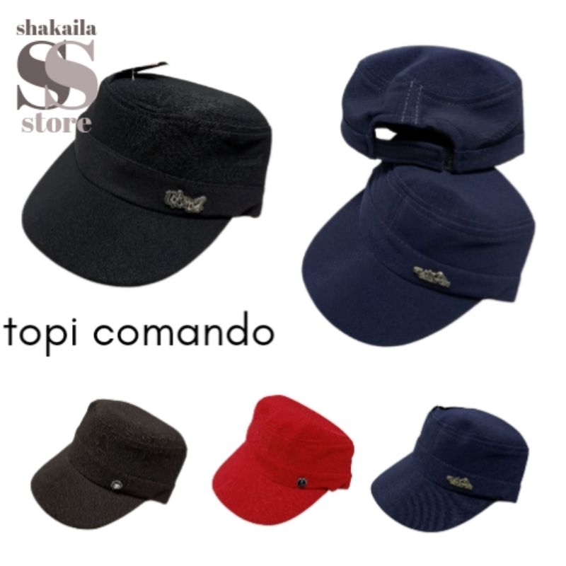 Topi Komando Topi Comando Distro Pin/ label/ logo rundom KOMANDO ORIGINAL PIN