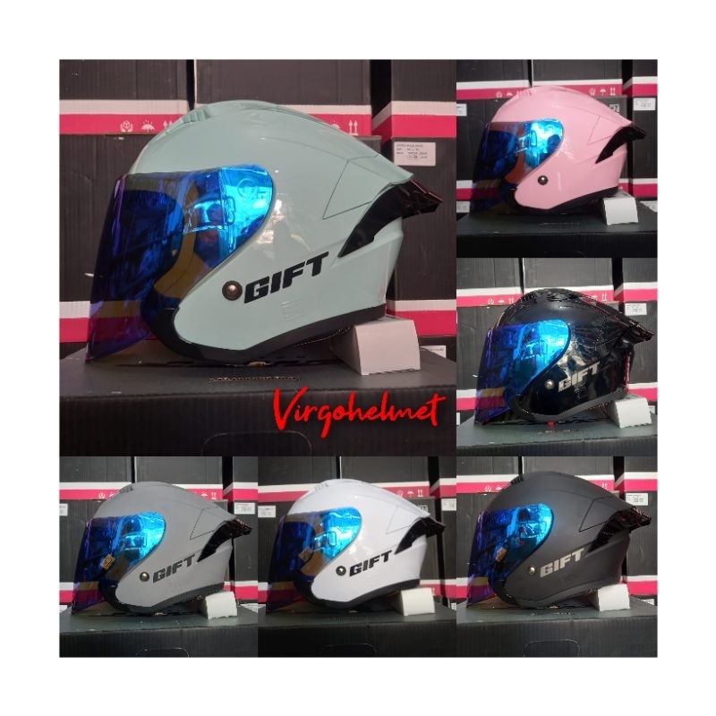 GIFT SARGON SOLID PAKET GANTENG VISOR BLUE TERMURAH