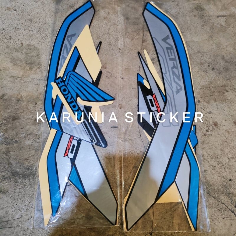 Striping lis sticker standar ORI honda cb verza 150 2018 2019 2020 hitam lis biru stiker cb verza 15