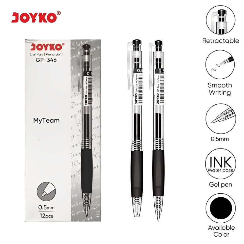 

PULPEN JOYKO MY TEAM GP-346 SOFT GRIP 0.5MM (1PAK/12PCS)