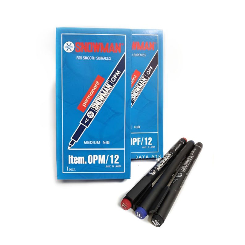 

SPIDOL SNOWMAN OHP OPF/OPM MARKER PERMANENT (1PAK/12PCS)