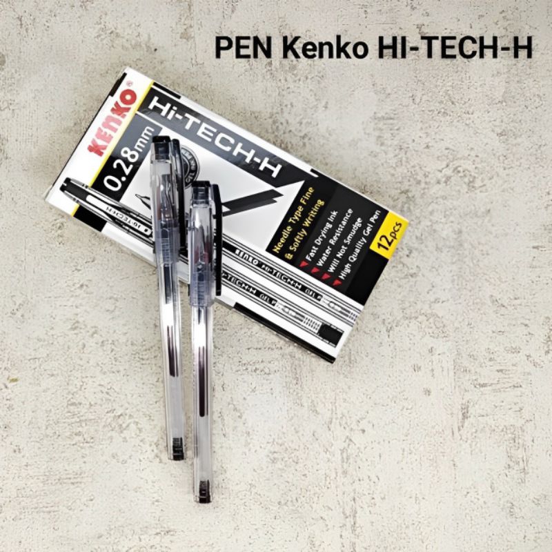 

HJK PULPEN HITECH KENKO 0.28MM / PEN HI-TECH (1PAK/12PCS)