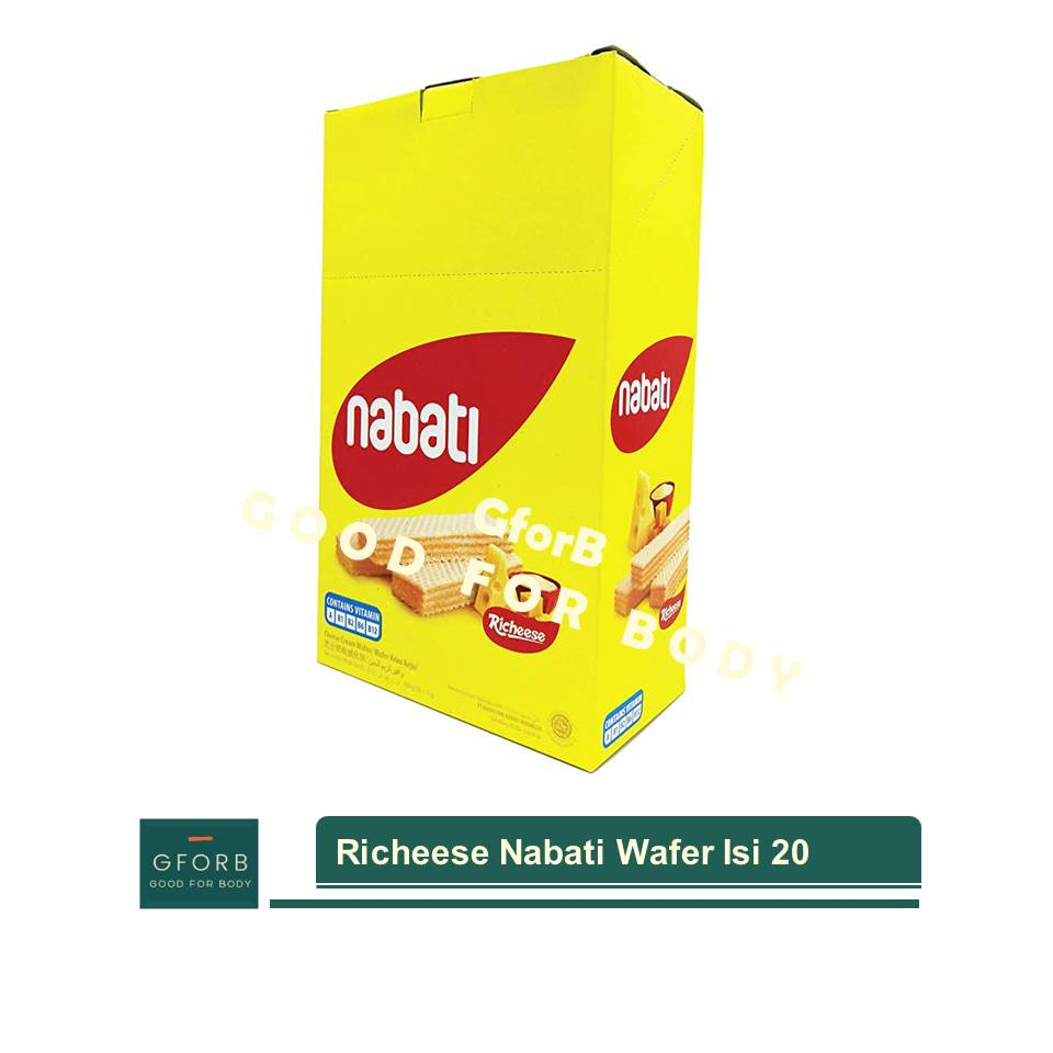 

BOX RICHEESE NABATI WAFER Cheese Isi 20 Biskuit Wafer Keju