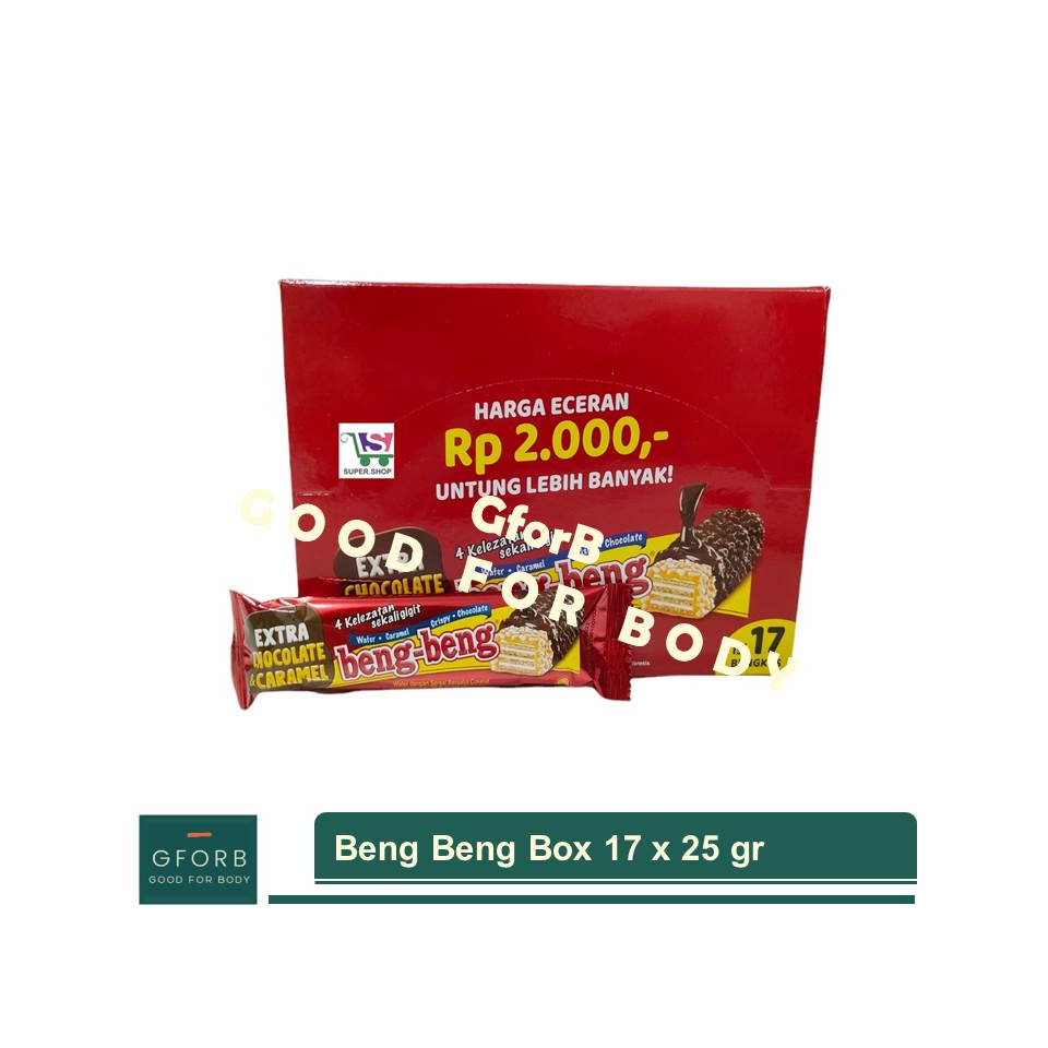 

BOX BengBeng Chocolate Isi 17 Wafer Caramel Beng Beng 22 gr
