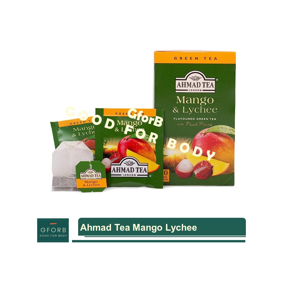 

SACHET Mango Lychee Green Tea Ahmad Tea London Teh Hijau Diet Sehat