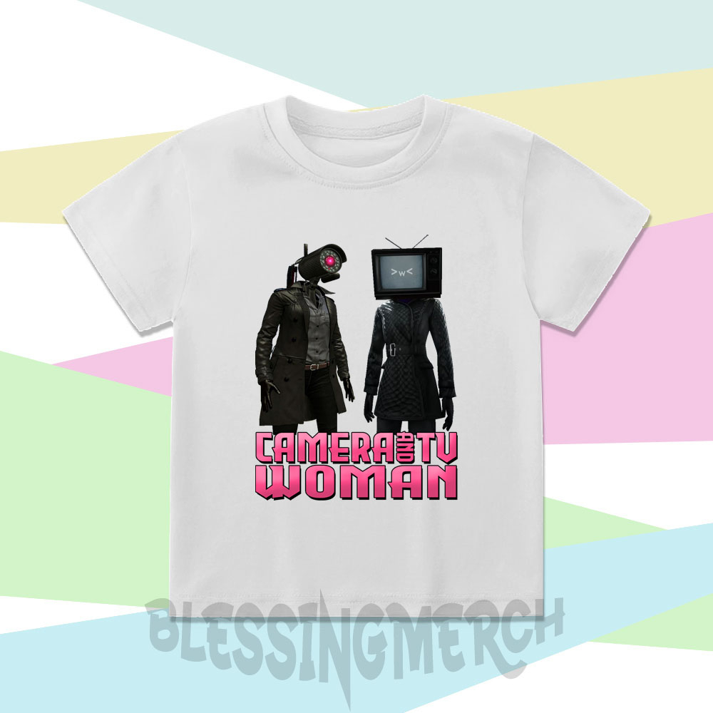 BAJU ANAK KAOS ANAK CAMERA WOMAN TV WOMAN SKIBIDI TOILET ATASAN ANAK UNISEX