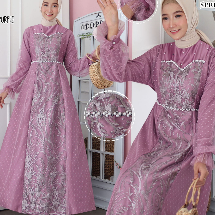 - DRESS - AINUR DRESS GAMIS PESTA KONDANGAN WISUDA BRIDESMAID