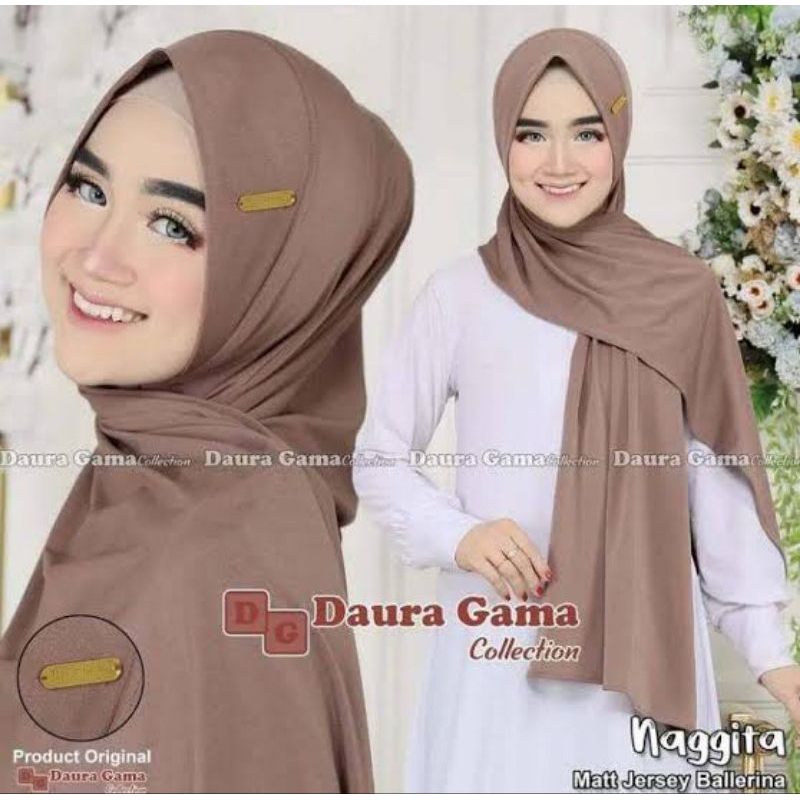 PASHMINA INSTAN OVAL JERSEY PAD MALAY DAURA GAMA / PASMINA INSTAN JERSEY PREMIUM