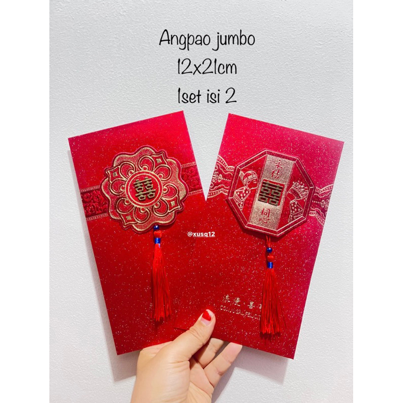 

ANGPAO WEDDING/SANGJIT JUMBO 12x22cm isi 2pcs