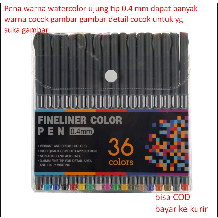 

Promo Pena Warna Watercolor Ujung Tip 0.4 Mm Dapat Banyak Warna Cocok Gambar Gambar Detail Cocok