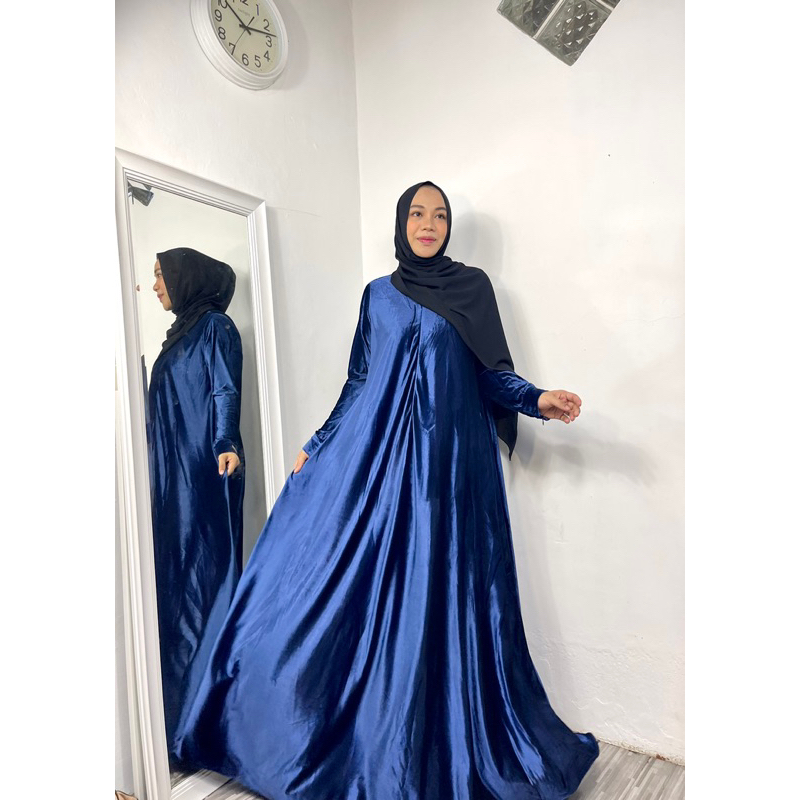 Gamis bludru - Gamis mewah- gamis pesta terbaru