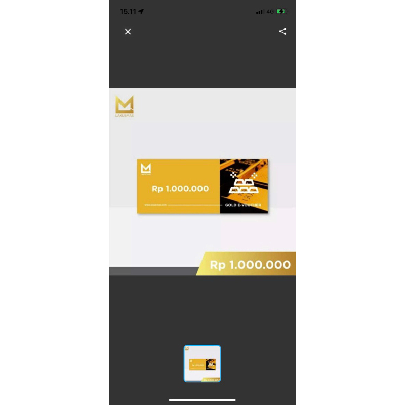 E voucher laku emas 1 juta