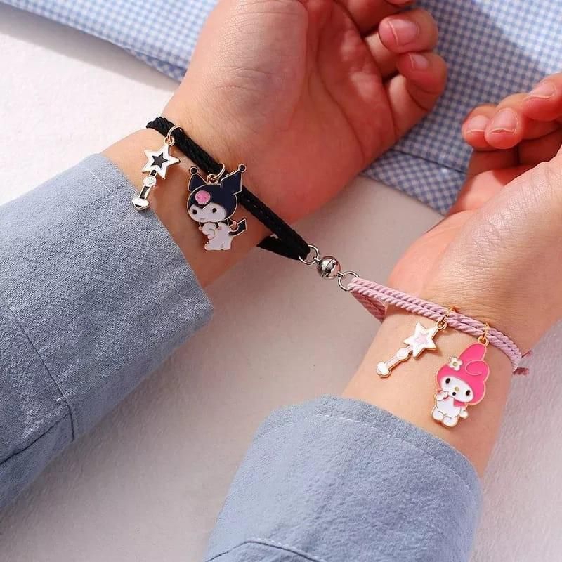 2 Pcs/Sepasang Gelang Couple Magnet Kuromi Melody - GLG06
