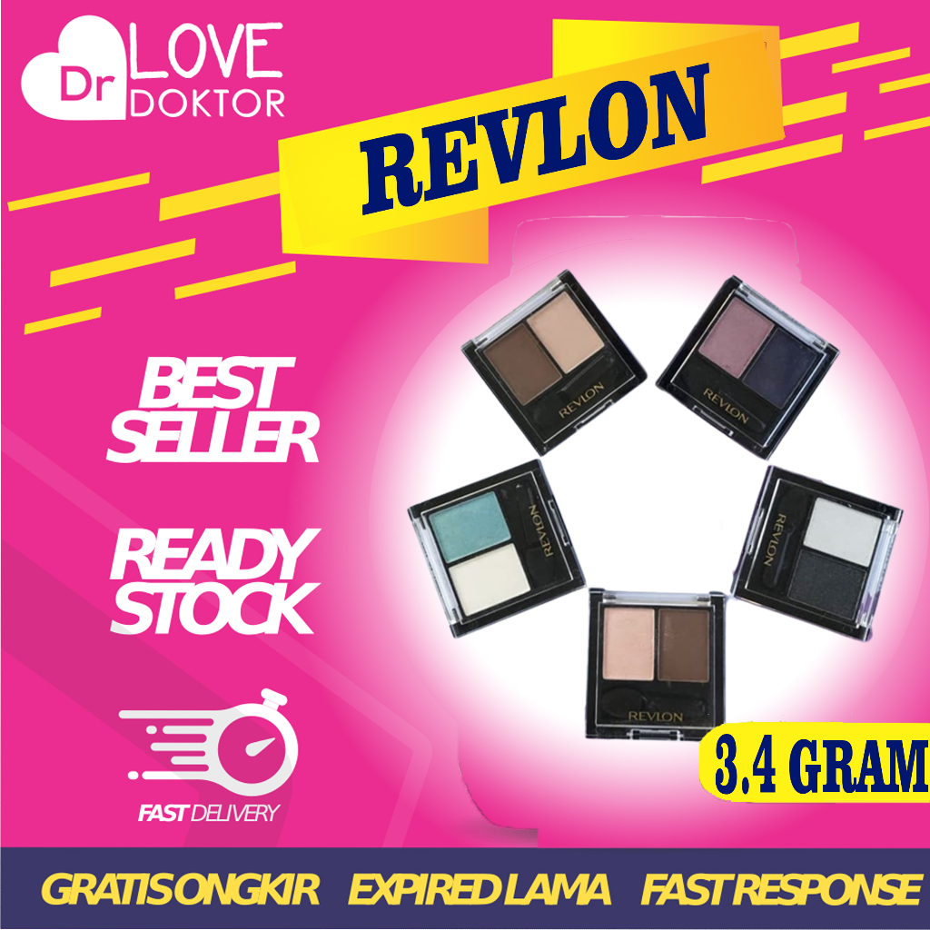 REVLON WET DRY SHADOW EYESHADOW DUO WARNA INTENS DAN TAHAN LAMA 3.8 GRAM - MIDNIGHT BLUSH