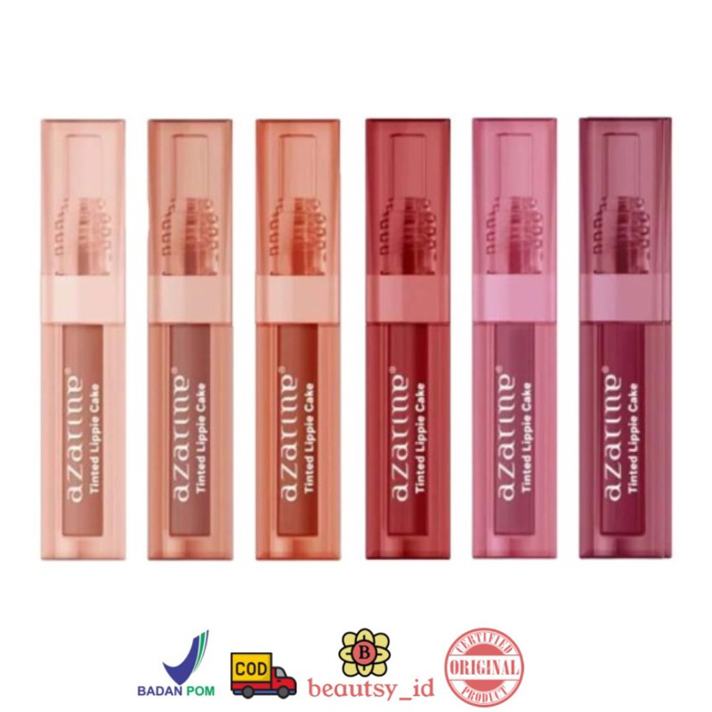 Azarine Tinted Lippie Cake Lip Tint 2.9ml x Red Velvet Liptint Original BPOM COD