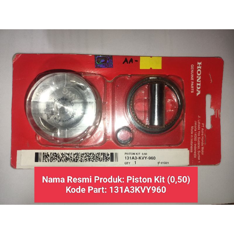PISTON KIT BEAT KARBU OS (0.50) ORIGINAL