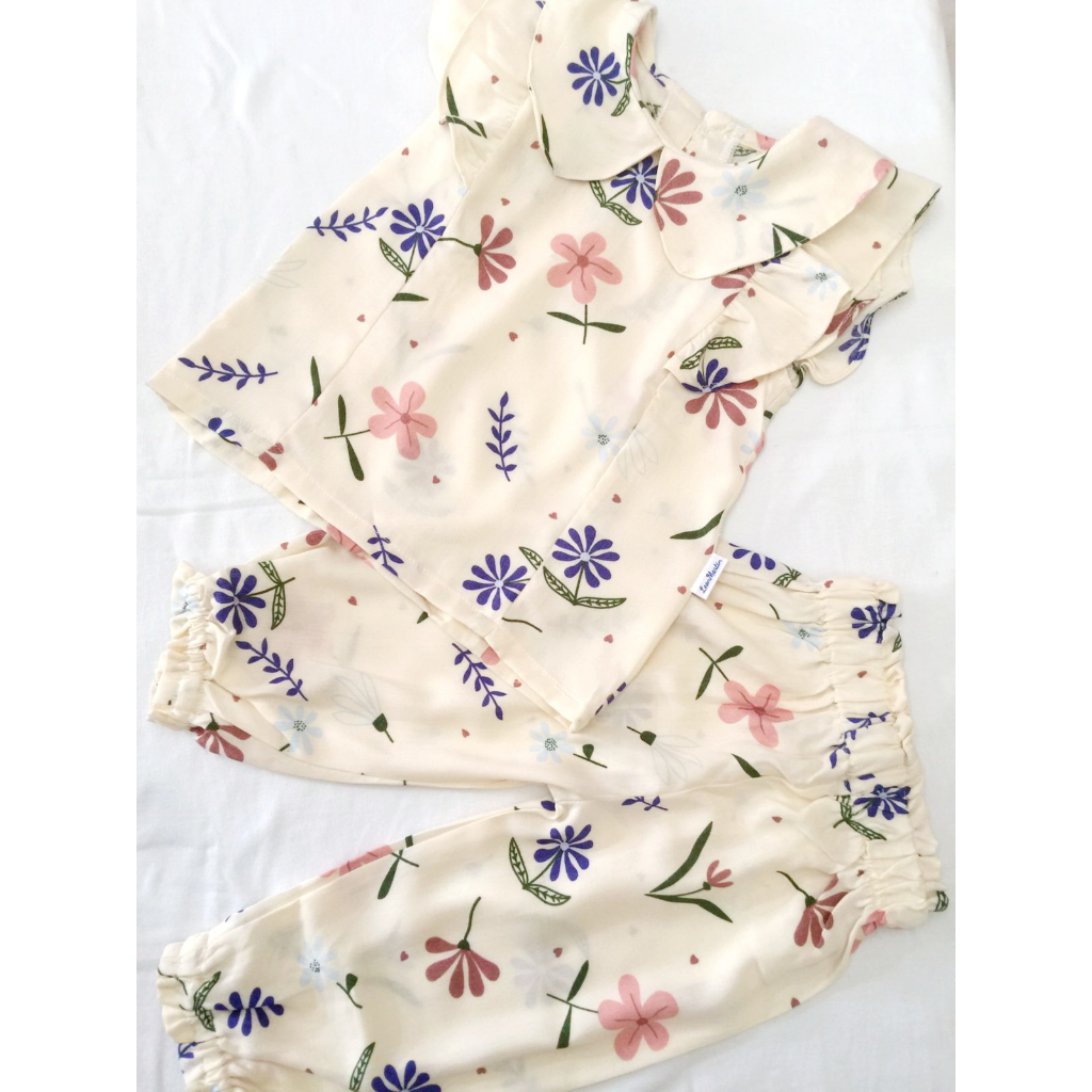 Setelan Baju Anak Perempuan Katun Rayon Premium Celana Panjang