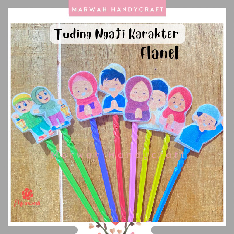 Tuding Ngaji Karakter Flanel Tuding Ngaji Iqra Lucu Tunjuk ngaji
