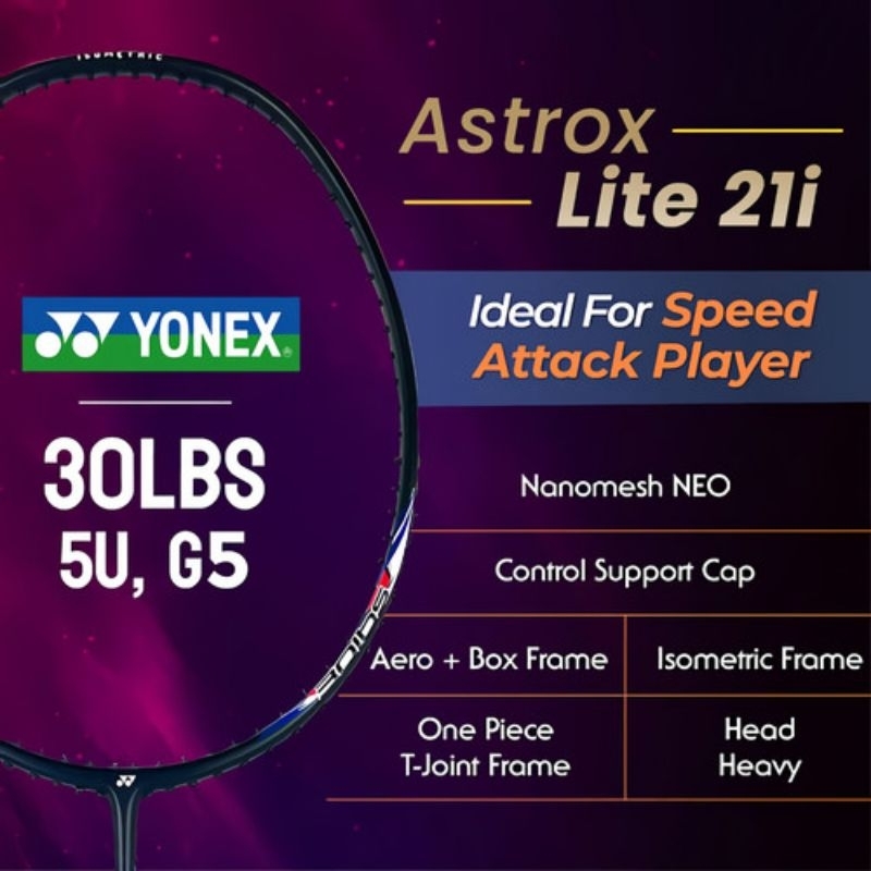 Raket Batminton Original Yonex ASTROX LITE 21i/27i VOLTRIC LITE 20i
