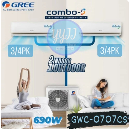 AC GREE Combo Split Series 3/4PK + 3/4PK - GWC-0707CS